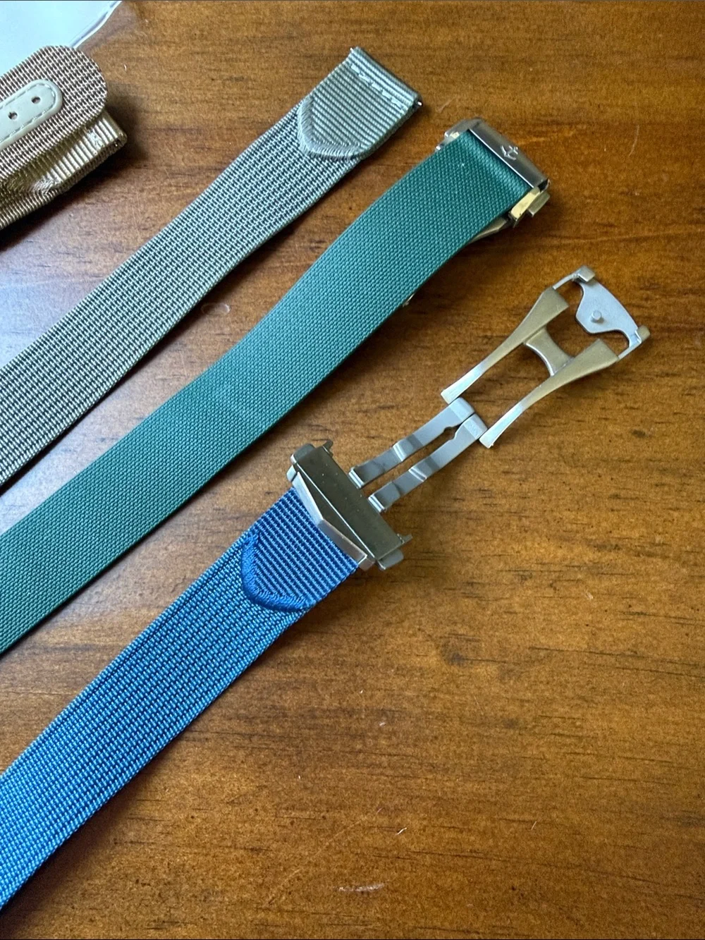 Anchor monopass straps- set of 4 with 2 stainless deployant clasps